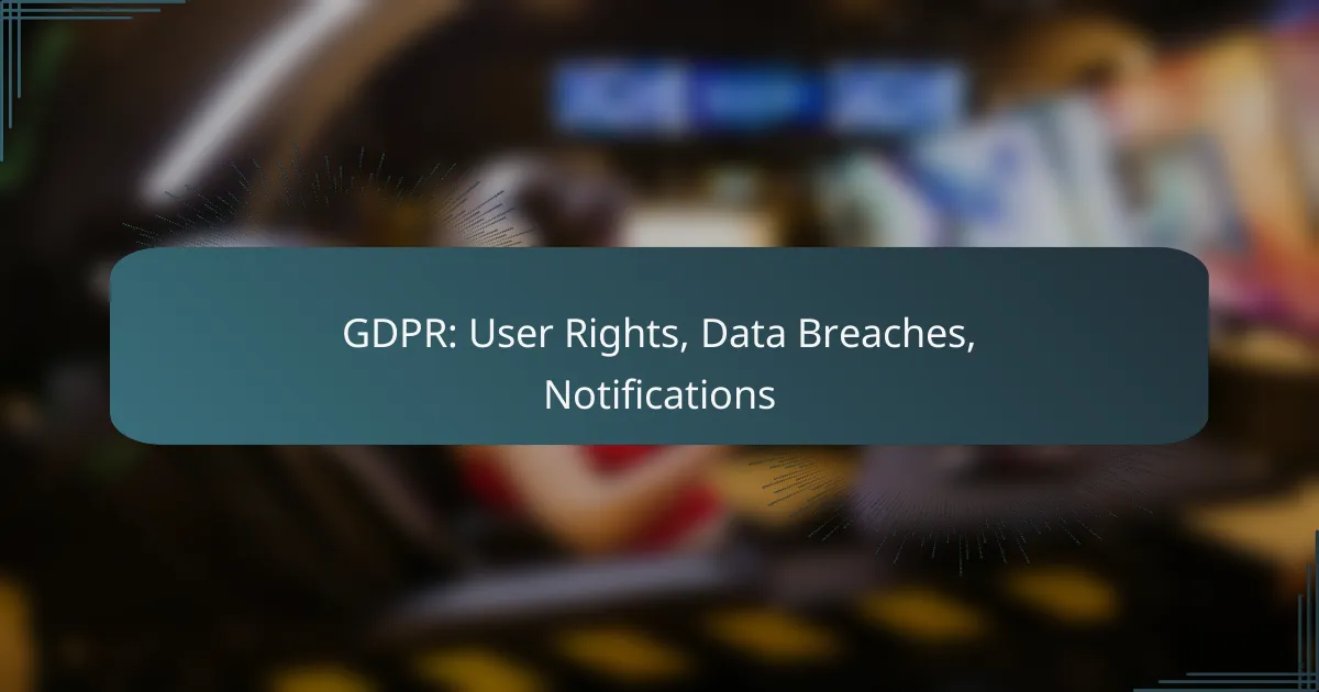 GDPR: User Rights, Data Breaches, Notifications