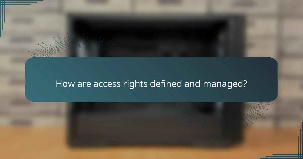 How are access rights defined and managed?